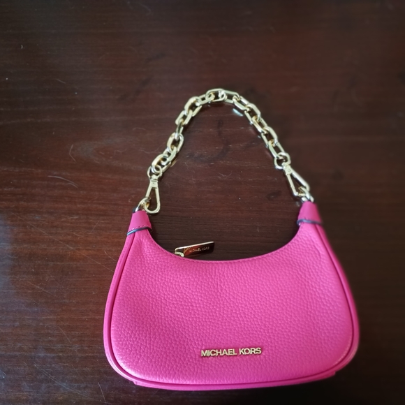 Michael Kors Pink Leather Shoulder Bag - Picture 3 of 5